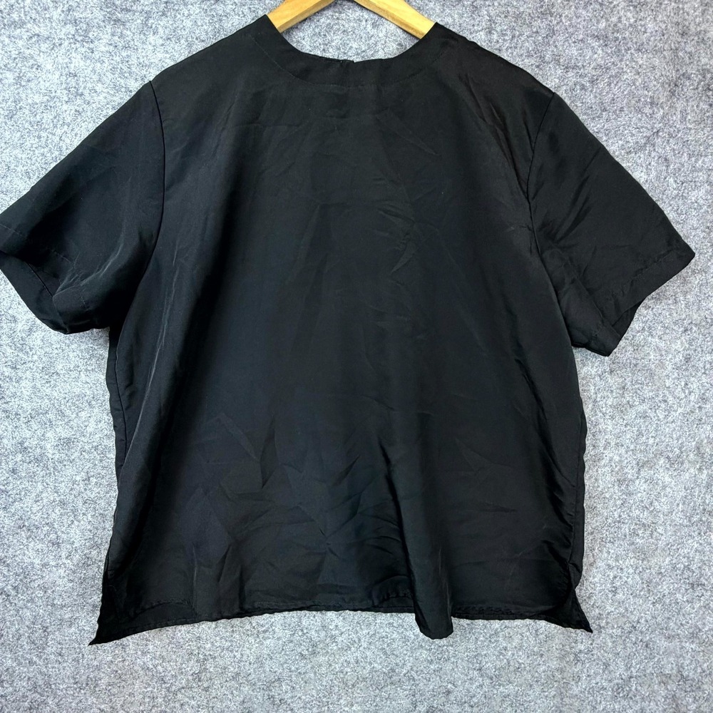 Vintage Sophisticates By Jonathan Martin Blouse Top Womens Black Back Keyhole
